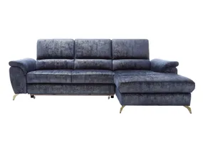 BRW Прямоугольный угловой диван Livorno раскладной с велюровым ящиком для хранения темно-синий, Touch Me 8 NA-LIVORNO-P-G3_B84690 фото