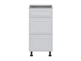 BRW Кухонный цокольный шкаф Verdi 40 см с ящиками светло-серый матовый, греноловый серый/светло-серый матовый FL_D3S_40/82_2SMB/SMB-SZG/JSZM фото