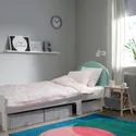 IKEA SLÄKT СЛЕКТ, каркас ліжка з рейковою основою, біла/сіра бірюза, 80x200 см 194.876.33 фото thumb №3