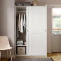IKEA HAUGA ХАУГА, гардероб с раздвижными дверями, белый, 118x55x199 см 604.569.16 фото thumb №5