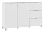 BRW Комод Poole 165 см з 2 дверцятами та 3 шухлядами білий, білий BI фото