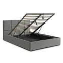 MEBEL ELITE Кровать 140x200 MANDA Velour Grey фото thumb №11