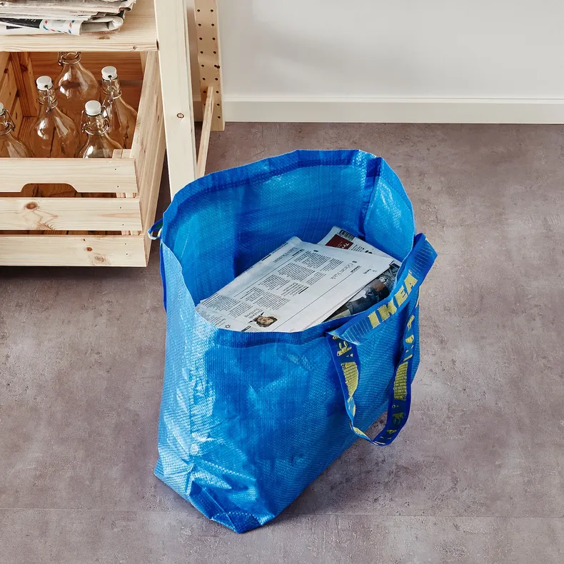 IKEA FRAKTA ФРАКТА, сумка, средняя, синий, 45x18x45 см / 36 л 603.017.07 фото №5