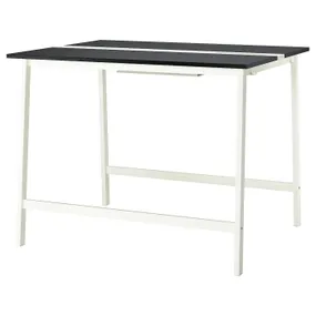 IKEA MITTZON МІТТЗОН, стіл для конференцій, окл попелястий фарбований чорний / білий, 140x108x105 см 995.334.57 фото