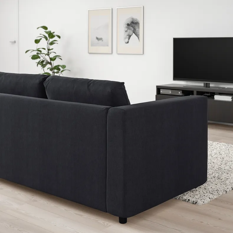 IKEA VIMLE ВІМЛЕ, 3-місний диван, САКСЕМАРА чорно-синій 193.990.52 фото №3