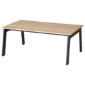 IKEA LJUNGSBRO ЛЙУНГСБРУ, журнальний столик, регульований чорний/імітація. дуб, 104x70 см 205.610.33 фото thumb №1
