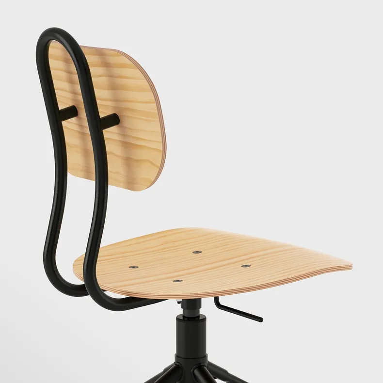 IKEA KULLABERG КУЛЛАБЕРГ, обертовий стілець, сосна/чорний 103.203.41 фото №5