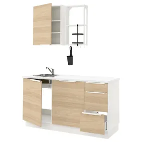 IKEA ENHET ЭНХЕТ, кухня, белый / имит. дуб, 163x63.5x222 см 593.373.35 фото