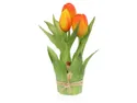 BRW букет тюльпанів 20 см 3 шт прогумовані помаранчеві 090936 фото thumb №1