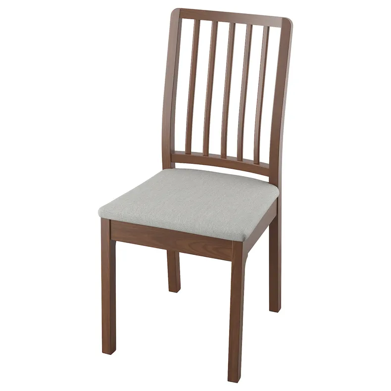 IKEA EKEDALEN ЕКЕДАЛЕН, стілець, коричневий / світло-сірий 803.410.19 фото №1