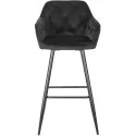Барный стул бархатный MEBEL ELITE SALEM Velvet, черный / черный фото thumb №7