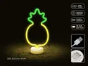 BRW Світлодіодна ананасова неонова настільна лампа мікс жовто-зелена 093830 фото thumb №3