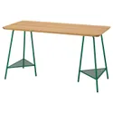 IKEA ANFALLARE АНФАЛЛАРЕ / TILLSLAG ТІЛЛЬСЛАГ, письмовий стіл, бамбук / зелений, 140x65 см 694.783.15 фото thumb №1