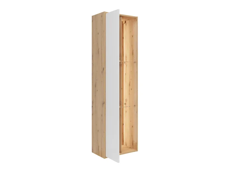 BRW Книжкова шафа Gap 52 см з дверцятами і полицями дуб ремісничий/білий, дуб ремісничий/білий SFW1D_A-DASN/BI фото №4