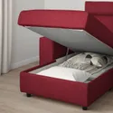 IKEA VIMLE ВІМЛЕ, 3-місний диван, з шезлонгом/Lejde червоний/коричневий 994.343.96 фото thumb №3