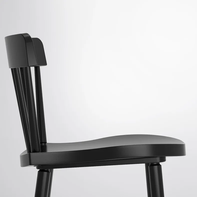 IKEA NORRARYD НОРРАРЮД, барний стілець зі спинкою, чорний, 74 см 003.977.36 фото №3