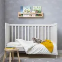 IKEA LENAST ЛЕНАСТ, підковдра і 1 наволочка д/дитяч ліж, білий, 110x125/35x55 см 304.923.03 фото thumb №3