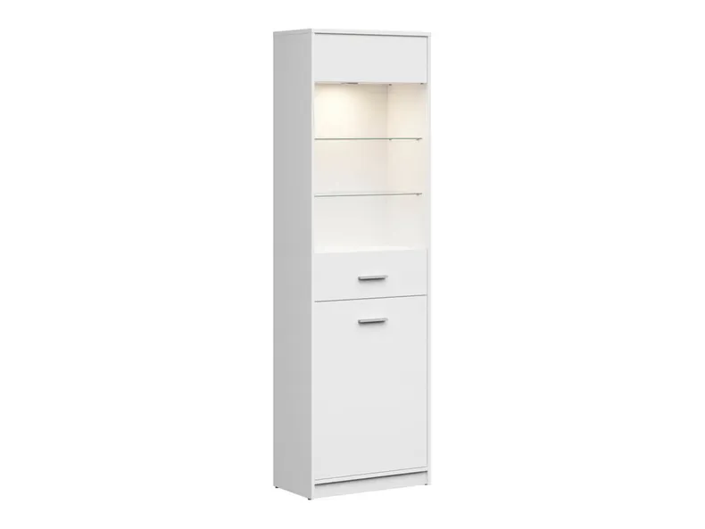Шкаф BRW NEPO PLUS, 197х60 см, белый REG1D1W-BI фото №3