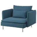 IKEA SÖDERHAMN СОДЕРХЭМН, кресло, Талмира голубая 094.312.41 фото thumb №1