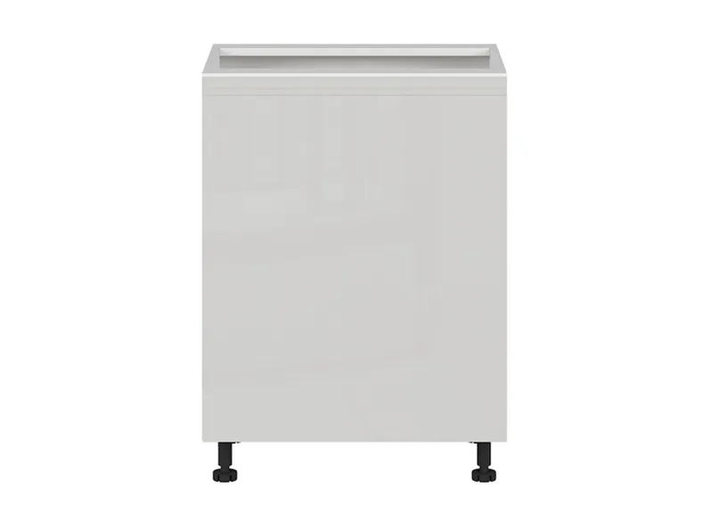 BRW Базовый шкаф для кухни Sole 60 см левый светло-серый глянец, альпийский белый/светло-серый глянец FH_D_60/82_L-BAL/XRAL7047 фото №1