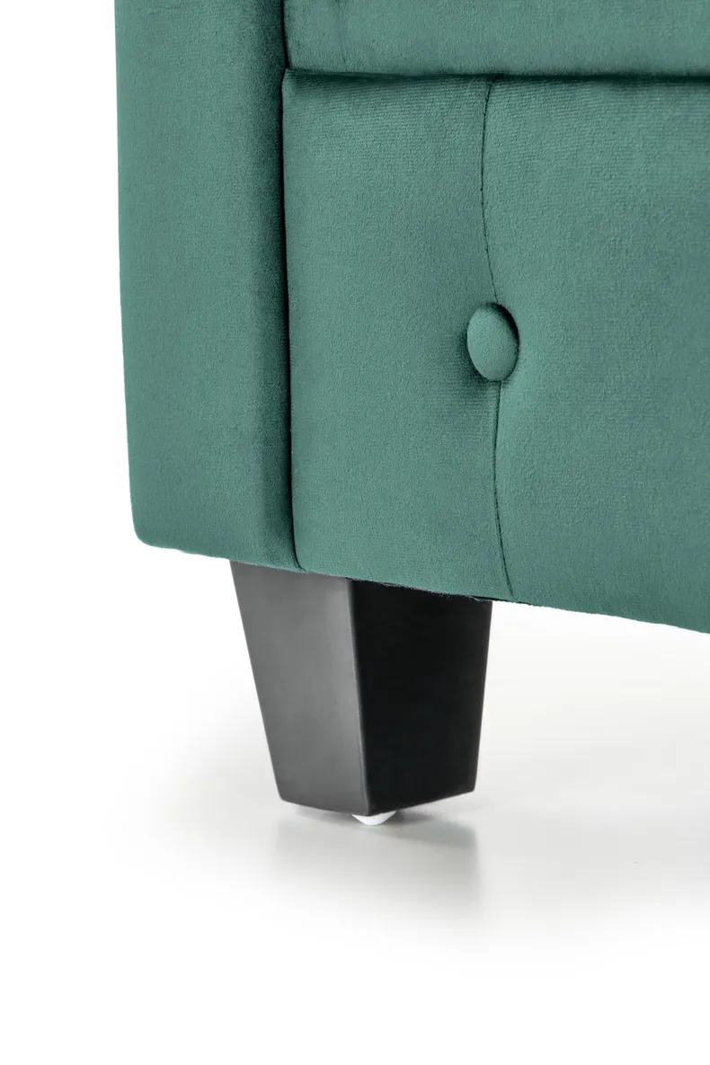 Кресло мягкое HALMAR ERIKSEN темно-зеленый/черный фото №8