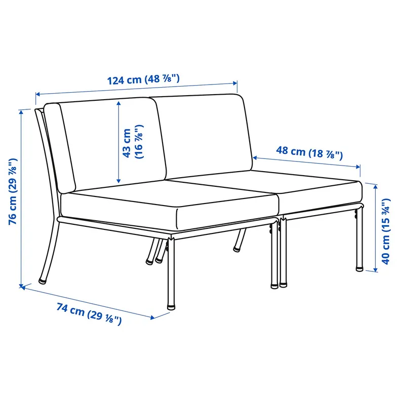 IKEA SEGERÖN СЕГЕРЁН, 2-местный диван,садовый, белый / бежевый / Фрёзён / Дувхольмен бежевый 895.235.62 фото №3