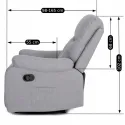 Масажне крісло MEBEL ELITE INTER 2, тканина: сірий фото thumb №17