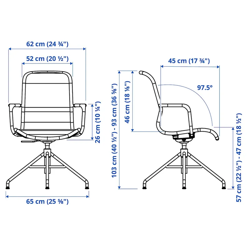 IKEA STIGBYGEL СТІГБЮГЕЛЬ, стілець обертовий із підлокітниками, бежевий/білий 505.564.31 фото №8