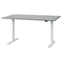 IKEA RODULF РОДУЛЬФ, стіл регульований, сірий / білий, 140x80 см 993.261.70 фото