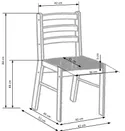 Столовий комплект HALMAR NEW starter 2 стіл + 4 стільці 110x70 см, венге фото thumb №12