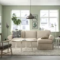 IKEA EKTORP ЕКТОРП, 3-місний диван із кушеткою, КІЛАНДА світло-бежевий 395.090.40 фото thumb №2