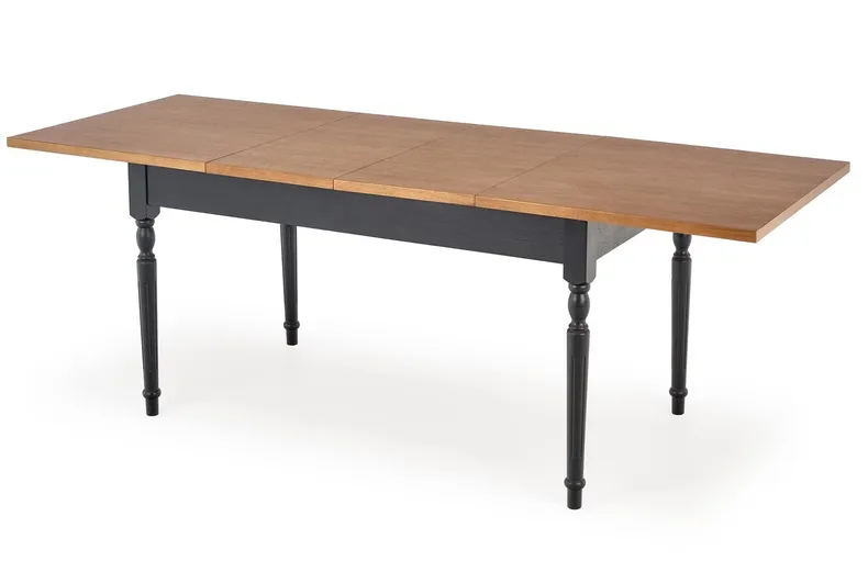 Обідній стіл розкладний HALMAR Rococo 140-220x80 см дуб, чорний фото №4