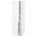 IKEA METOD МЕТОД, висока шафа із полицями / 2 дверцят, білий / ВЕДДІНГЕ білий, 60x60x200 см 394.561.69 фото thumb №1