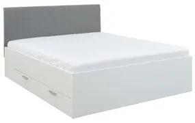 BRW Juist, 140 ліжко з каркасом і матрацом, білий JUIST/140-BI фото