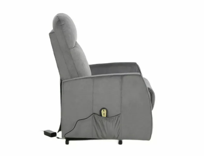 Розкладне крісло оксамитове SIGNAL LETO Velvet, Bluvel 14 - сірий фото №7