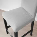 IKEA BERGMUND БЕРГМУНД, барний стілець зі спинкою, чорний / або світло-сірий, 62 см 893.881.73 фото thumb №5