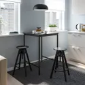 IKEA SANDSBERG САНДСБЕРГ / DALFRED ДАЛЬФРЕД, барный стол и 2 барных стула, чёрный / черный, 67x67 см 094.292.00 фото thumb №2