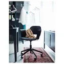 IKEA FJÄLLBERGET ФЙЕЛЛЬБЕРГЕТ, крісло для конференцій на коліщатах, okl попелястий чорний / Gunnared темно-сірий 203.964.20 фото thumb №3