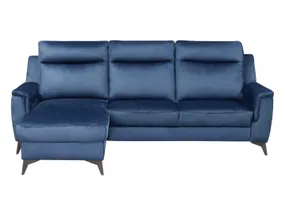 BRW Угловой диван Leo с ящиком для хранения велюр синий, Monoli 77 Navy NA-LEO-REC/BK_2F-TK1_AB4FFE фото