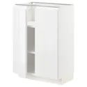 IKEA METOD МЕТОД, напольный шкаф с полками / 2дверцами, белый / Воксторп глянцевый / белый, 60x37 см 194.661.26 фото thumb №1