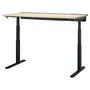 IKEA MITTZON МІТТЗОН, стіл регульований, електричний okl береза / чорний, 160x80 см 795.301.72 фото