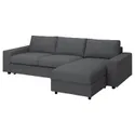 IKEA VIMLE ВІМЛЕ, 3-місний диван із кушеткою, з широкими підлокітниками / ХАЛЛАРП сірий 295.370.86 фото thumb №2