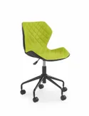 Крісло комп'ютерне офісне обертове HALMAR MATRIX чорний / зелений, тканина фото thumb №1