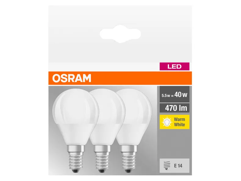 BRW Osram, Светодиодная лампа 3шт E14 5,5Вт 077229 фото №2