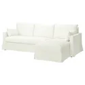 IKEA HYLTARP ХЮЛЬТАРП, 3-місний диван з кушеткою, прав, ХАЛЛАРП білий 994.958.32 фото thumb №1