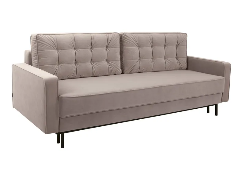 BRW Тримісний диван Bloom розкладний з ящиком для зберігання велюровий бежевий, Соло 253 SO3-BLOOM-LX_3DL-G1_B87959 фото №2
