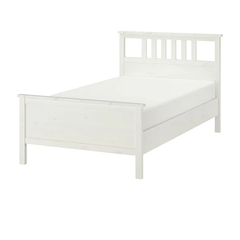 IKEA HEMNES ХЕМНЭС, каркас кровати, белая морилка / Лурой, 120x200 см 290.095.47 фото №1