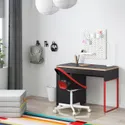 IKEA MICKE МИККЕ, письменный стол, антрацит / красный, 105x50 см 804.898.50 фото thumb №2