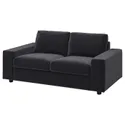 IKEA VIMLE ВІМЛЕ, чохол для 2-місного дивана, з широкими підлокітниками/Djuparp темно-сірий 994.326.65 фото thumb №2