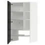 IKEA METOD МЕТОД, навесной шкаф д / вытяжки / полка / дверь, белый / Лерхиттан с черными пятнами, 60x100 см 095.042.18 фото